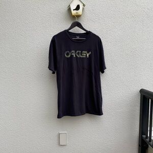 Oakley Camo logo Men’s Short Sleeved Black T-shirt  2XL